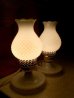 画像1: HOBNAIL　ホブネイル　テーブルランプ　ムードライト　1灯　ミッドセンチュリー　ミルクガラス　ミントコンディション　アンティーク　ビンテージ (1)