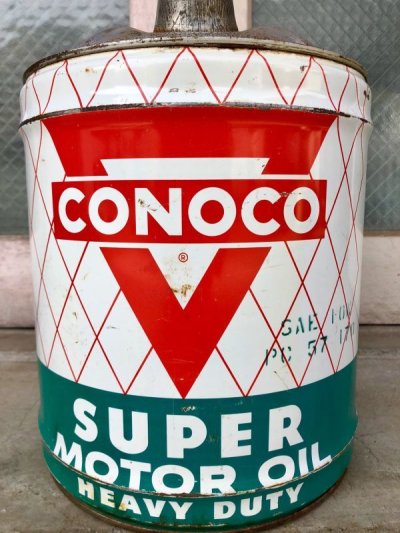 画像2: 1950'S 60'S　ガソリン缶　オイル缶　CONOCO SUPER MOTOR OIL　コンチネンタルオイルカンパニー　大型　アドバタイジング　アンティーク　ビンテージ