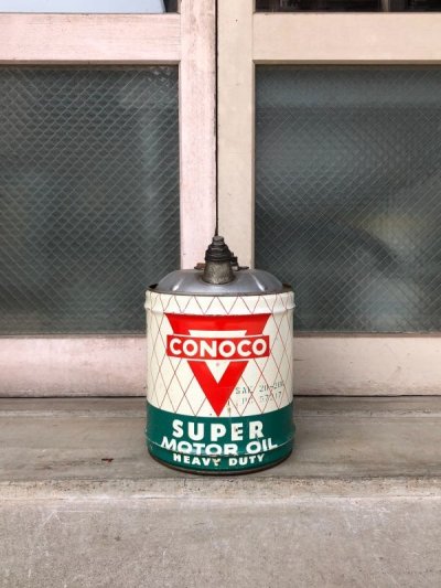 画像2: 1950'S 60'S　エクセレントコンディション　ガソリン缶　オイル缶　CONOCO SUPER MOTOR OIL　その２　コンチネンタルオイルカンパニー　大型　アドバタイジング　アンティーク　ビンテージ