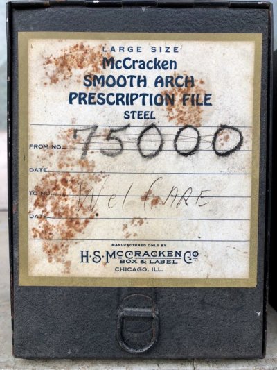 画像2: 1930'S 40'S　McCracken　SMOOTH ARCH　PRESCRIPTION FILE　ヴィンテージ　メディカルファイルキャビネット　ファイルケース　店舗什器　オーガナイザー　デスクソーター　書類入れ　ドキュメントケース　ビンテージ　アンティーク