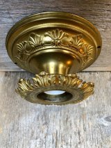 ビクトリアン　シーリングマウント&ウォールマウントライト　装飾　ベアバルブ　1灯　真鍮　アンティーク　ビンテージ