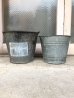 画像1: 1930'S 40'S　bucket　トラッシュカン　バケツ　バケット　シャビーシック　FIRE　ダストボックスなどに　ブリキ　アイアン　ビンテージ　アンティーク (1)