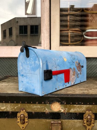 画像2: U.S.MAIL BOX　シャビーシック　カントリー 雑貨　ガーデニング　アメリカ　ポスト　メールボックス　ブルー　カーディナル　オウル　フクロウ　OWL　CARDINAL　フォークアート　メタル　アンティーク　ビンテージ