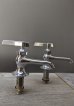 画像8: 1940'S 50'S　水道　蛇口　2本セット　faucet　TAP　水栓　ビンテージプランビング　レバーハンドル　COLD　HOT　真鍮　クロムメッキ　カバード　アンティーク　ビンテージ
