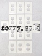 HOMART　ミッドセンチュリー　モダン　OUTLET　アウトレットプレート　アメリカのコンセントプレート　1950'S 60'S　プラスティック　アイボリー　2口　アンティーク　ビンテージ