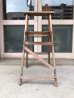 画像4: ウッドステップ　ラダー　ペンキ　ペイント　シャビーシック　大型3段　ガーデニング　はしご　梯子　木製　アイアン　脚立　アンティーク　ビンテージ