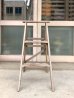 画像6: ウッドステップ　ラダー　ペンキ　ペイント　シャビーシック　大型3段　ガーデニング　はしご　梯子　木製　アイアン　脚立　アンティーク　ビンテージ