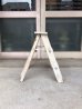 画像4: ウッドステップラダー　シャビーシック　ミルクホワイト　はしご　木製脚立　小型　3段　アンティーク　ビンテージ