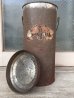 画像9: 1910'S 20'S　ティン缶　アドバタイジング缶　トラッシュカン　ゴミ箱　傘立て　ブリキ　シャビーシック　ウッドハンドル　蓋付　アドバタイジング　アンティーク　ビンテージ