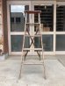 画像2: ウッド　ステップラダー　ラダー　はしご　梯子　木製　脚立　大型　5段　スプラッターペイント　ペンキ　シャビーシック　アンティーク　ビンテージ (2)