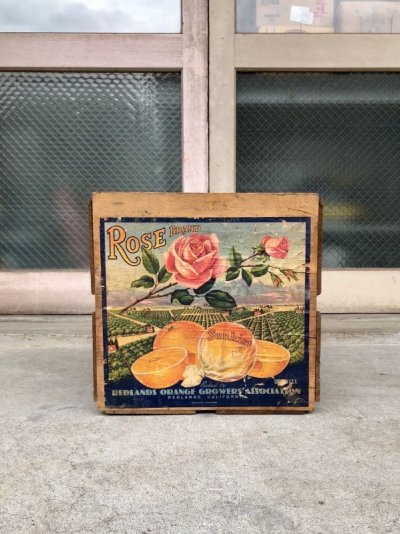 画像2: ウッドボックス　ROSE BRAND　SUNKIST　ORANGE　サンキスト　オレンジ　フルーツボックス　アドバタイジング　アンティーク　ビンテージ