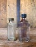 画像2: 1920'S 30'S　INK BOTTLE　インクボトル　2本セット　瓶　クリアーガラス　メジャー　蓋付　アンティーク　ビンテージ (2)