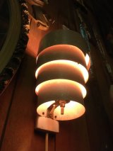 1950’S　ミッドセンチュリー　アトミック　スプラッター　フィフティーズ　ウォールライト　ムードランプ　シェードランプ　間接照明　ピンク　スチール　アルミニューム　1灯　アンティーク　ビンテージ