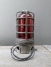 画像17: 1940'S 50’S　RAB　シップライト　ポーチライト　ケージランプ　ヘヴィーデューティー　赤色灯　エマージェンシー　暗室　インダストリアル　シーリングライト　フラッシュマウント　ラウンドクリアガラスシェード　1灯　キャストアルミニューム　アンティーク　ビンテージ