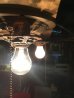 画像6: 1920'S30'S　アールデコ　フラッシュマウント　シーリングライト　3灯　シャンデリア　真鍮　ベアバルブ　ソケットサラウンド　ボールチェーンスイッチ付　ビクトリアン　装飾　アンティーク　ビンテージ