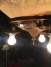 画像5: 1920'S30'S　アールデコ　フラッシュマウント　シーリングライト　3灯　シャンデリア　真鍮　ベアバルブ　ソケットサラウンド　ボールチェーンスイッチ付　ビクトリアン　装飾　アンティーク　ビンテージ