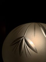 1930’S 40'S　ビクトリアン　シーリングライト　1灯　ボタニカル柄　フロストガラスシェード　マットカラー　フラッシュマウント　アンティーク　ビンテージ