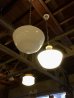 画像3: 1920’S 30’S　ペア　2PCS/SET　アールデコ　スクールハウス シーリング　ミルクガラス　ブラス　真鍮　1灯　シャビーシック　薄ピンク　アンティーク　ビンテージ