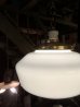 画像6: T様商談中1930'S 40'S　ミルクガラスシェード　ペンダントランプ　シーリングライト　1灯　スクールハウスシーリング　中型　シャビーシック　真鍮　ポーセリン　アンティーク　ビンテージ