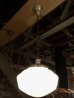 画像3: T様商談中1930'S 40'S　ミルクガラスシェード　ペンダントランプ　シーリングライト　1灯　スクールハウスシーリング　中型　シャビーシック　真鍮　ポーセリン　アンティーク　ビンテージ