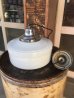 画像12: 1920'S 30'S　レア　フラットボトム　ヘヴィーミルクガラスシェード　ペンダントランプ　シーリングライト　1灯　スクールハウスシーリング　大型　アールデコ　クロムメッキ　アンティーク　ビンテージ