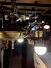 画像8: 1920'S30'S　アールデコ　シーリングライト　パンランプ　3灯　シャンデリア　真鍮　ベアバルブ　スイッチ付　ソケットサラウンド　装飾　アンティーク　ビンテージ