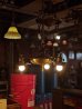 画像4: 1920'S30'S　アールデコ　シーリングライト　パンランプ　3灯　シャンデリア　真鍮　ベアバルブ　スイッチ付　ソケットサラウンド　装飾　アンティーク　ビンテージ