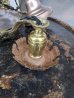 画像17: 1920'S30'S　アールデコ　シーリングライト　パンランプ　3灯　シャンデリア　真鍮　ベアバルブ　スイッチ付　ソケットサラウンド　装飾　アンティーク　ビンテージ