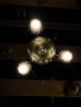 画像2: 1920'S30'S　アールデコ　シーリングライト　パンランプ　3灯　シャンデリア　真鍮　ベアバルブ　スイッチ付　ソケットサラウンド　装飾　アンティーク　ビンテージ (2)