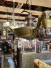 画像10: 1920'S30'S　アールデコ　シーリングライト　パンランプ　3灯　シャンデリア　真鍮　ベアバルブ　スイッチ付　ソケットサラウンド　装飾　アンティーク　ビンテージ