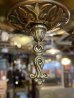 画像13: 1920'S30'S　アールデコ　シーリングライト　パンランプ　3灯　シャンデリア　真鍮　ベアバルブ　スイッチ付　ソケットサラウンド　装飾　アンティーク　ビンテージ