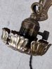 画像18: 1920'S30'S　アールデコ　シーリングライト　パンランプ　ARROW　3灯　シャンデリア　真鍮　ベアバルブ　スイッチ付　ソケットサラウンド　装飾　アンティーク　ビンテージ