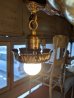画像4: 1920'S30'S　アールデコ　シーリングライト　パンランプ　ARROW　3灯　シャンデリア　真鍮　ベアバルブ　スイッチ付　ソケットサラウンド　装飾　アンティーク　ビンテージ
