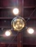 画像5: 1920'S30'S　アールデコ　シーリングライト　パンランプ　ARROW　3灯　シャンデリア　真鍮　ベアバルブ　スイッチ付　ソケットサラウンド　装飾　アンティーク　ビンテージ