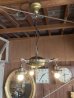 画像7: 1920'S30'S　アールデコ　シーリングライト　パンランプ　ARROW　3灯　シャンデリア　真鍮　ベアバルブ　スイッチ付　ソケットサラウンド　装飾　アンティーク　ビンテージ