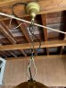 画像14: 1920'S30'S　アールデコ　シーリングライト　パンランプ　ARROW　3灯　シャンデリア　真鍮　ベアバルブ　スイッチ付　ソケットサラウンド　装飾　アンティーク　ビンテージ