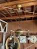 画像9: 1920'S30'S　アールデコ　シーリングライト　パンランプ　ARROW　3灯　シャンデリア　真鍮　ベアバルブ　スイッチ付　ソケットサラウンド　装飾　アンティーク　ビンテージ
