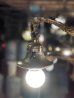 画像2: 1920'S30'S　アールデコ　シーリングライト　パンランプ　BRYANT　2灯　シャンデリア　真鍮　ベアバルブ　スイッチ付　ソケットサラウンド　装飾　アンティーク　ビンテージ (2)