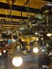 画像5: 1920'S30'S　アールデコ　シーリングライト　パンランプ　BRYANT　2灯　シャンデリア　真鍮　ベアバルブ　スイッチ付　ソケットサラウンド　装飾　アンティーク　ビンテージ