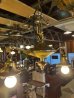 画像4: 1920'S30'S　アールデコ　シーリングライト　パンランプ　BRYANT　2灯　シャンデリア　真鍮　ベアバルブ　スイッチ付　ソケットサラウンド　装飾　アンティーク　ビンテージ