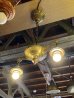 画像10: 1920'S30'S　アールデコ　シーリングライト　パンランプ　BRYANT　2灯　シャンデリア　真鍮　ベアバルブ　スイッチ付　ソケットサラウンド　装飾　アンティーク　ビンテージ