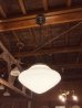 画像3: 1920'S 30'S　レア　ペンシル型　スタッド型　ミルクガラスシェード　ペンダントランプ　シーリングライト　1灯　スクールハウスシーリング　中型　アーツ＆クラフツ　シャビーシック　スチール　アイアン　アンティーク　ビンテージ