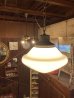 画像7: 1920'S 30'S　レア　ペンシル型　スタッド型　ミルクガラスシェード　ペンダントランプ　シーリングライト　1灯　スクールハウスシーリング　中型　アーツ＆クラフツ　シャビーシック　スチール　アイアン　アンティーク　ビンテージ