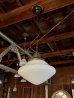 画像11: 1920'S 30'S　レア　ペンシル型　スタッド型　ミルクガラスシェード　ペンダントランプ　シーリングライト　1灯　スクールハウスシーリング　中型　アーツ＆クラフツ　シャビーシック　スチール　アイアン　アンティーク　ビンテージ