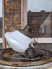 画像12: 1920'S 30'S　レア　ペンシル型　スタッド型　ミルクガラスシェード　ペンダントランプ　シーリングライト　1灯　スクールハウスシーリング　中型　アーツ＆クラフツ　シャビーシック　スチール　アイアン　アンティーク　ビンテージ