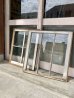 画像1: 1900'S 1910'S 1920'S 1930'S　shabby chic　シャビーシック　木枠ガラス 窓　 4分割&3分割　木製　ミルキー　ホワイト　アンティーク　ビンテージ (1)