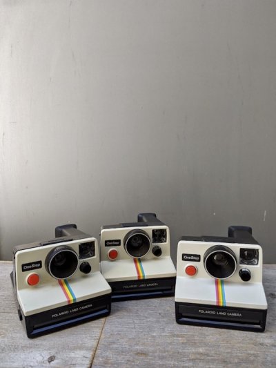 画像1: 1990'S　ポラロイド　ランドカメラ　ワンステップ　ONE STEP　ミントコンディション　MADE IN USA　use sx-70 film　Polaroid　land camera　インスタントカメラ　ディスプレイに　撮影小物に　90年代　アメリカ製　ビンテージ 