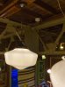 画像4: 1930'S　ミルクガラスシェード　ペンダントランプ　シーリングライト　1灯　スクールハウスシーリング　大型　アーツ＆クラフツ　シャビーシック　スチール　アイアン　アンティーク　ビンテージ