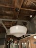 画像14: 1930'S　ミルクガラスシェード　ペンダントランプ　シーリングライト　1灯　スクールハウスシーリング　大型　アーツ＆クラフツ　シャビーシック　スチール　アイアン　アンティーク　ビンテージ