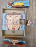 画像11: 1950'S　フィフティーズ　ファニーフェイス チェンジングブロック　CHANGEABLE CHARLIE'S AUNT Wooden Blocks　ディスプレイ　オブジェ　ウッドブロック　Puzzle　パズル　ストアーディスプレイ　撮影小物　モンタージュ　アンティーク　ビンテージ